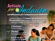 Cajicá abre certificación laboral para cuidadores de personas con discapacidad