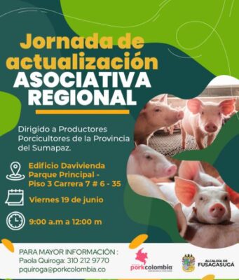 Fusagasugá será sede de jornada para productores porcícolas del Sumapaz