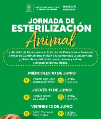 Mosquera abre 140 cupos para esterilización de perros y gatos