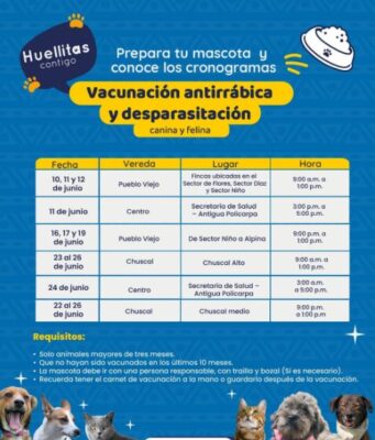 Sopó intensifica jornadas de vacunación animal