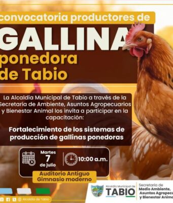 Tabio capacitará a productores de gallina ponedora para fortalecer la producción avícola