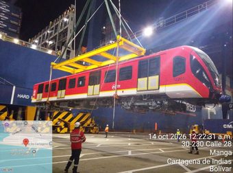 Bogotá recibe el tren número 21 de la Línea 1 del Metro