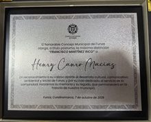 Concejo de Funza entrega máxima distinción póstuma a Henry Canro Macías